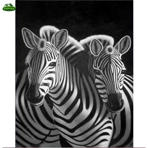 YUMEART Diamond Embroidery Full Square Drill Diamond Painting Zebra Cross Stitch Rhinestone Mosaic Home Decoration 3d Painting