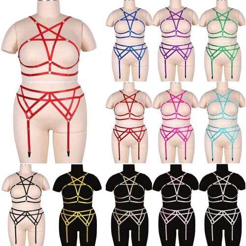 Women Stocking Belt Plus Size Body Bondage Suspenders Sexy Lingerie Harness Fashion Full Strappy Harness Set Gothic Garter Belt