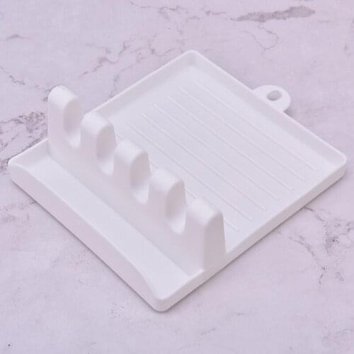 1 Pcs Practical New Kitchen Cooking Tools Spoon Rest Utensil Spatula Holder Heat Storage Shelves
