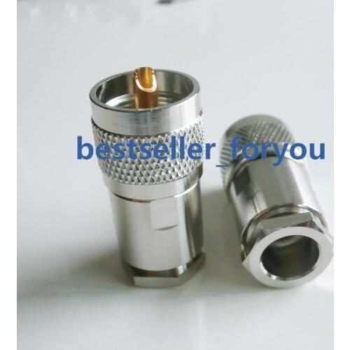 1x PL259 UHF Male Clamp rf Connector for LMR400 RG8 RG213 RG214 Coaxial Cable