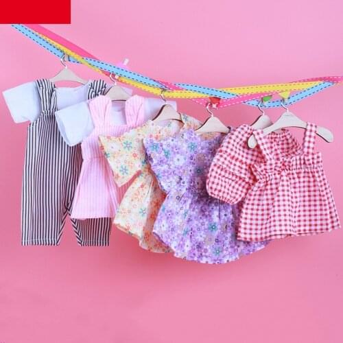 30 CM Dolls Dress Clothes DIY Lovely Baby Dolls Fashion Dress Costume Girls Dress Up Dolls Accessores Play House Dress Up Game