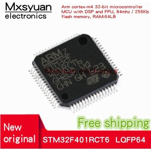 5PCS~20PCS/LOT New original STM32F401RCT6 STM32F401 32F401RCT6 LQFP64 Arm cortex-m4 32-bit MCU