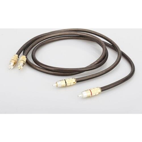 A56 Audiocrast Silver Plated RCA analogue Interconnects RCA to RCA Audio Cable HIFI