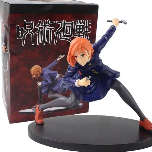 18cm Jujutsu Kaisen Anime Kugisaki Nobara with Nail Hammer Weapoon Battle PVC Action Figure Model Toy Doll Kids GIft Brinquedos