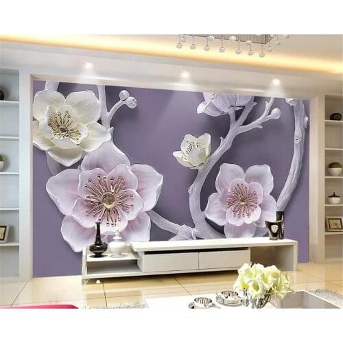Beibehang Custom Mural Wallpaper 3D Fashion Luxury 3D floral relief Wallpaper For Walls 3 D Hotel Living Room Home decoration