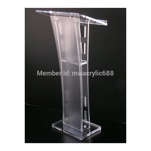 Free Shipping Beautiful Easy Cheap Detachable Acrylic Podium Pulpit Lectern