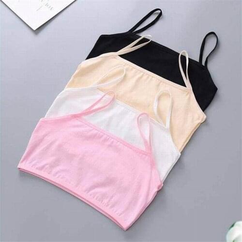 4pcs Girls Training Bras Young Girl Bra Cotton Teenage Underwear for Kids Summer Teens Puberty Clothing
