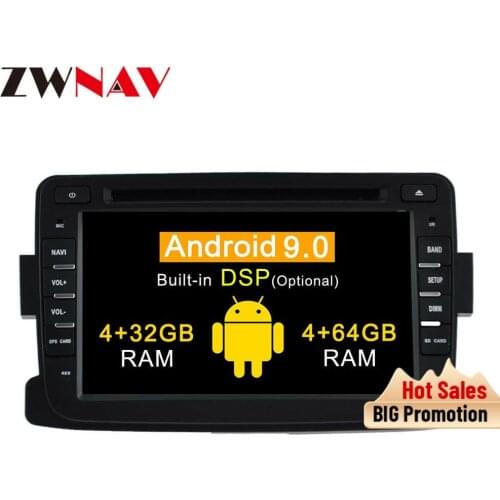 DSP 2+16 Android 9.0 Car Stereo DVD Player GPS for Dacia Sandero Duster Renault Captur Lada Xray 2 Logan Video Multimedia Radio