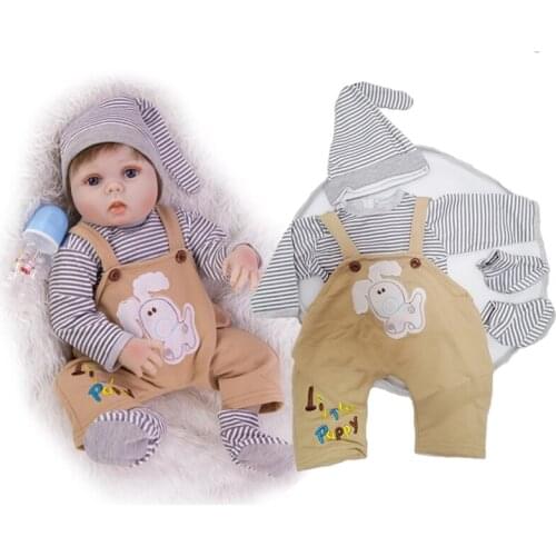Cute Newborn Baby boy girls Clothes Set Spring Autumn Romper Pants+hat Fashion Toddler Comfort Breathable Bebe Bodysuit Set