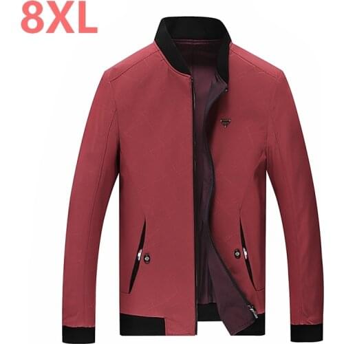New large size 9XL 8XL 7XL 6XL Spring Autumn Men Jackets Solid Fashion brand Coats Male Casual Slim Jacket Men Outerdoor