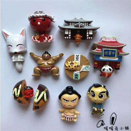 Japanese Sumo Samurai Osaka Octopus Nara Deer Fridge Magnet