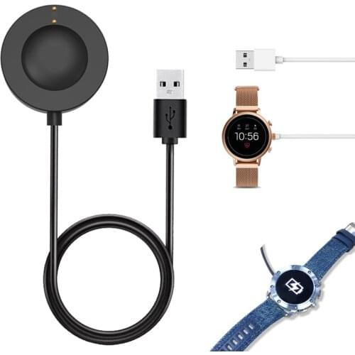 Magnetic USB Charging Cable Cord Dock Charger Adapter For Fossil Gen 4 Explorist/Venture/Sloan 5 Carlyle/Julianna HR Sport Watch