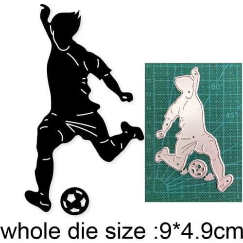 Playing Football Metal Cutting Dies Stencils dies for Scrapbooking dies Embossing Die Cut Paper Craft Stamps and Dies New 2021