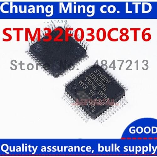 5PCS/LOT STM32F030C8T6 STM32F030C6T6 STM32F030 Patch chip microcontroller 32-bit architecture (M0 48 MHZ LQFP-48