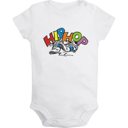 Cool Street Hip Hop graffiti Boy Design Newborn Baby Boys Girls Outfits Jumpsuit Print Infant Bodysuit Clothes