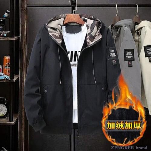 Mens tooling jacket spring and autumn handsome casual jacket mens Korean loose large size trend plus fertilizer to 140kg8xl