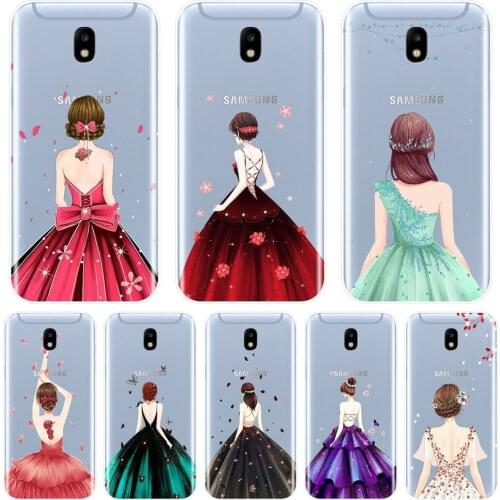 TPU Soft Phone Case For Samsung Galaxy J4 J6 J8 Plus Girl Silicone Back Cover For Samsung J3 J5 J7 2015 2016 2017 J2 J5 J7 Prime