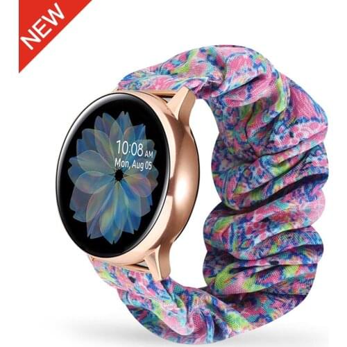 Soft Loop Cloth Strap Compatible with Samsung galaxy watch 46mm/Active 2 42mm/Huawei GT2/Amazfit bip for 20mm 22mm Elastic strap