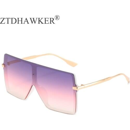 2021 New Fashion Versatile Large Box Sunglasses Womens Classic Trend Personality One Piece Outdoor Sunscreen Glasses UV400