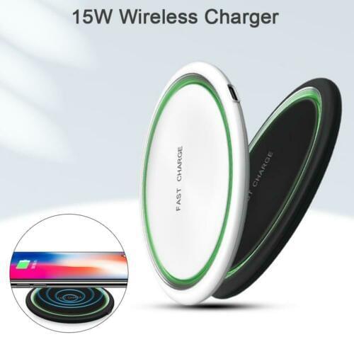 New QI wireless charger for Apple Huawei mobile phone 10W fast charge ultra-thin round wireless charger