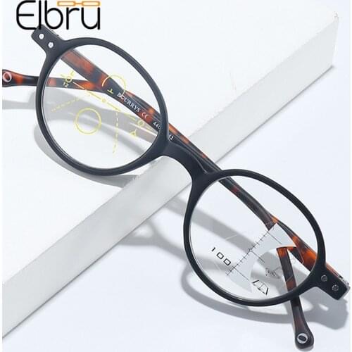 Elbru Smart Zoom Anti Blue Light Reading Glasses Ultralight Hyperopia Eyewear Men WomenPrescription Eyeglasses Diopter +1.0 +3.0