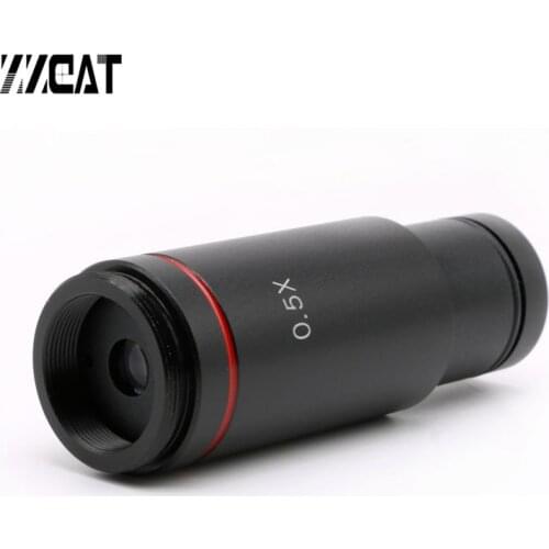 0.5X C Mount Microscope Adapter 23.2mm Electronic Eyepiece Reduction Lens 0.5X Microscope Relay Lens for Microscope CCD Camera