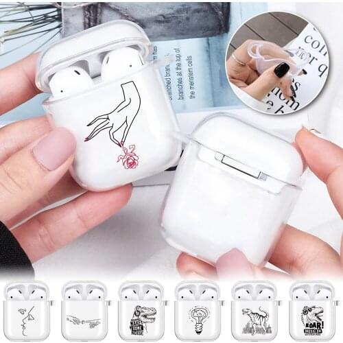 Transparent Silicone Soft Earphone Cases for Apple Airpods 1st /2nd Generation Wireless Bluetooth Headphone Box Protective Cover