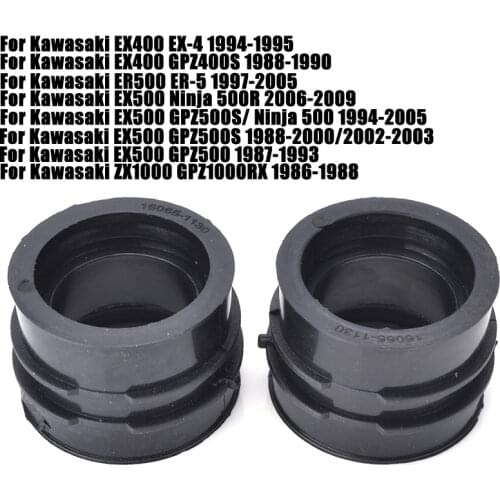Rubber Carb Carburetor Interface Adapter Clamp For Kawasaki ER500 ER-5 ER5 Ninja 500R GPZ500S Ninja 500 GPZ500 ZX1000 GPZ1000RX