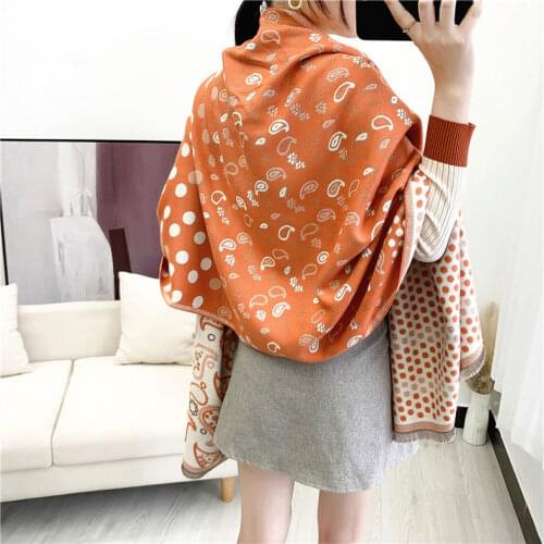 2021 Luxury Cashmere Scarf Women Pashmina Shawls Blanket Wraps Female Foulard Bandana Scarves Ponchos And Capes Hijab Bufanda