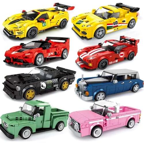 Speed Champions Race Car City Model Moc Bricks Great Vehicle Set Racing Building DIY Kid Toys Gift Sport Super Technic Creator
