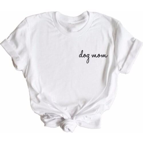 Dog Mom Mama simple street style funny women fashion grunge tumblr camisetas aesthetic cotton casual mother days gift tee top