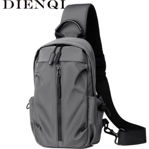 Rfid Waterproof Chest Bags Rig Men Black One Shoulder Bag Husband Backpack Black Male Sling Crossbody Waist Masclinas Bag Travel