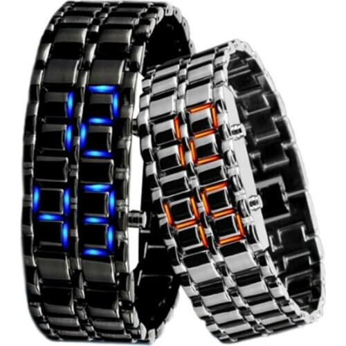 The LED The Women Watch Alloy Chain LED Red Light Watch