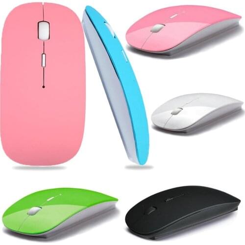 Ultra Thin 2.4GHz Wireless Optical Mouse Computer PC Mice with USB Adapter Mause for all computer laptop Mouse Wireless