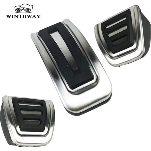WINTUWAY Stainless steel Car pedal Cover Fitment For Volkswagen POLO Passat Santana Volkswagen Golf Car