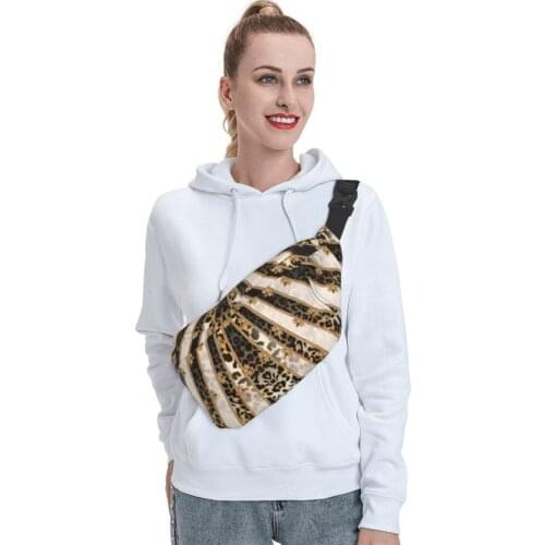 Noisydesigns Leopard Print Women Crossbody Party Bolsa Feminina All-Match Messenger Bag Square Flower Chain Lion Tiger Eurpoen