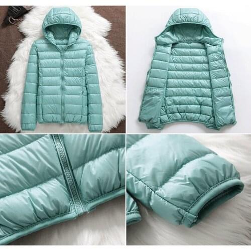 Jackets for Women 2021 New Women Thin Down Jacket White Duck Down Jackets Autumn and Spring Warm Coats Portable Outwear