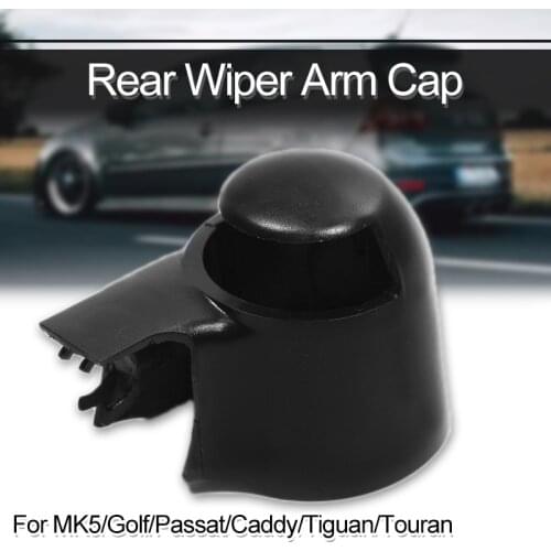 1Pc Black Car Rear Wiper Washer Arm Blade Cover Cap For VW MK5 Golf Passat Caddy Tiguan Touran Wiper Arm Nut Cover Cap