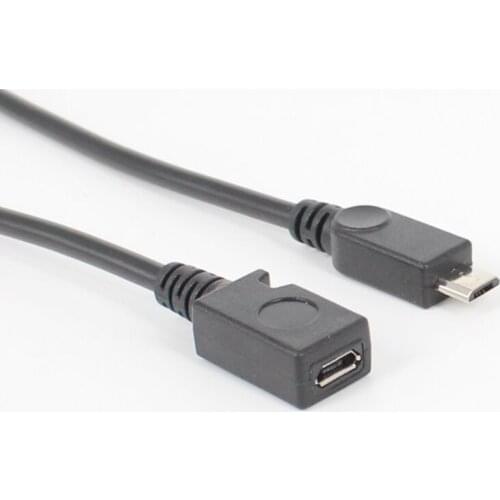 10pcs/lot High Quality M/F For Micro USB 2.0 Type B Male To Female Extension Cable Wire Extender Charging Cable Cord