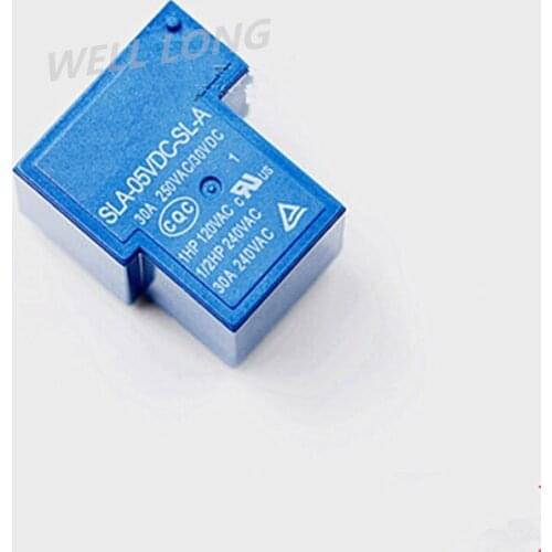 100pcs T90 Coil Relay 05VDC 30A 250VAC 4 pin SLA-05VDC-SL-A PCB Type