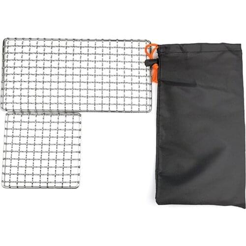 2pcs Barbecue Wire Mesh 304 Stainless Steel BBQ Grill Mat Multifunction Grill Cooking Grid Grate Grill Mesh
