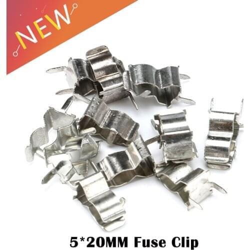 50Pieces/lot 5x20mm fuseholders 5X20 Fuse tube support fuse holder for 5*20 insurance fuse Clip