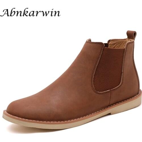 Мужские ботинки челси Abnkarwin China At AliExpress