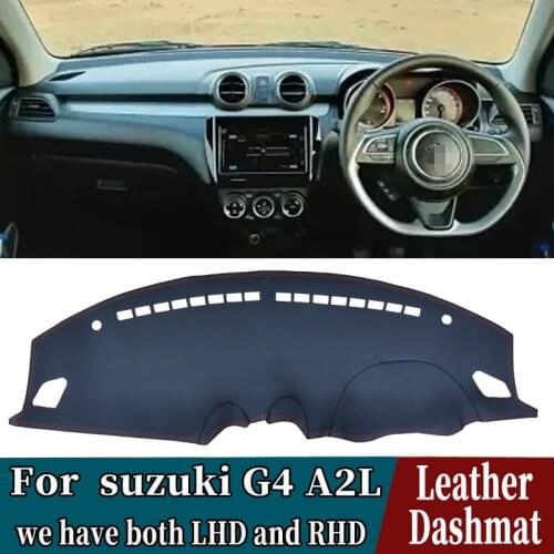 PU Leather Dashmat Dashboard Cover Mat Carpet Car-Styling accessories For suzuki swift g4 A2L 2018 2019 2020 2021 RHD