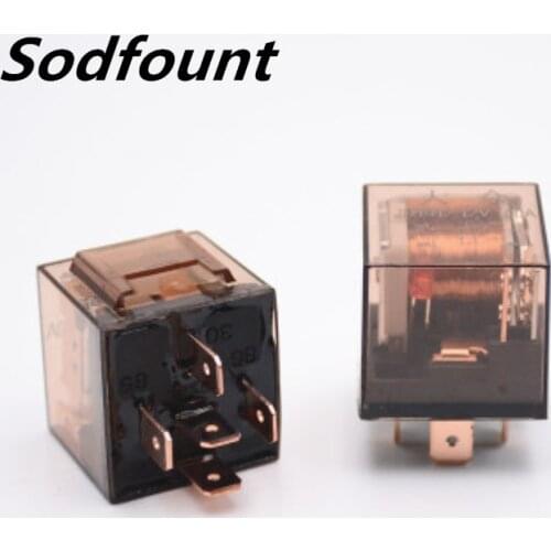 1pcs 12V/24V 100A 4pin 5pin car relay with indicator light high current relay waterproof indicator light relay