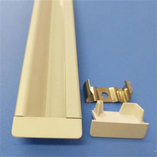 Free Shipping CE Certified Factory Supply Aluminum Profile For Kitchen Cabinet with cover and end caps and clip 2m/pcs 50m/lot