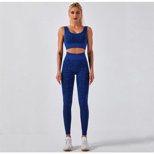 Snake Print Seamless Sportswear Yoga Set Women Sports Bra Leggings Fitness Running Workout Clothing Gym Outfit
