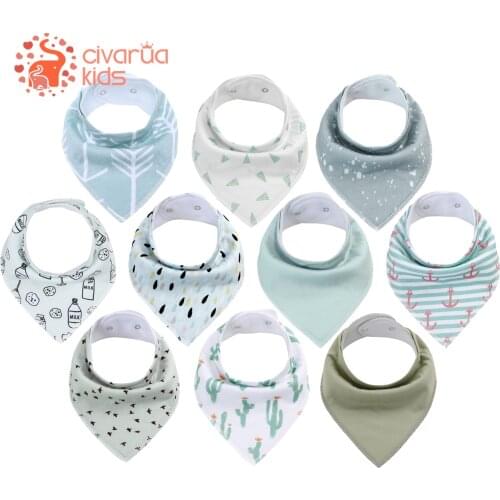 2Pcs Baby Bibs Unisex Newborn Baby Bandana Bibs for Drooling and Teething Organic Cotton Soft and Absorbent Hypoallergenic Bibs
