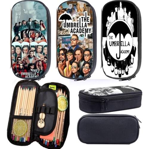 Children The Umbrella academy Pencil Case Boys Pen Holder Girls Cosmetic Case Canvas Pencil Bag Kids Stationary Bags School Box