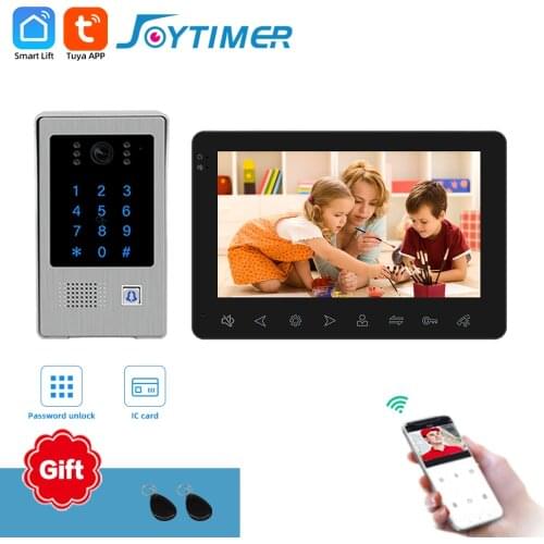 Home smart video intercom doorbell with HD camera support password/IC card unlock motion detection with WIFI tuya function